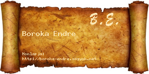 Boroka Endre névjegykártya